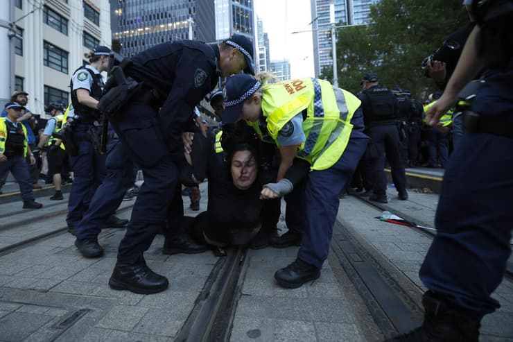 אוסטרליה הפגנה סידני מעצרים בהפגנה פרו פלסטינית