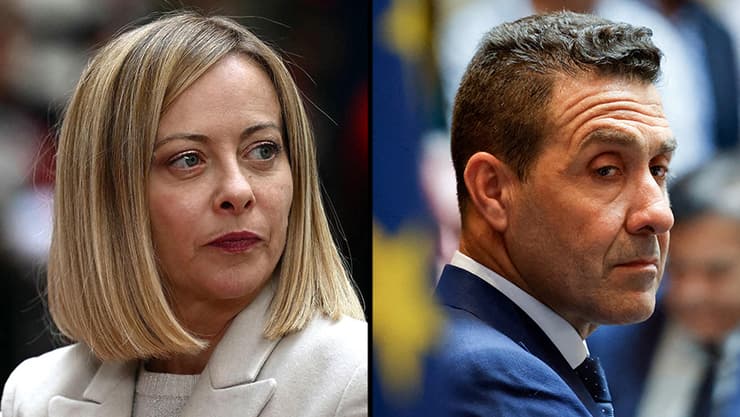 הגנרל לשעבר רוברטו ונאצ'י, וראש ממשלת איטליה מלוני. "הימין שלי - לא מתון" 