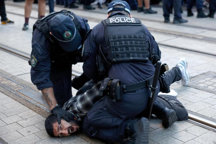 אוסטרליה סידני עימותים ו מעצרים ב הפגנה פרו פלסטינית