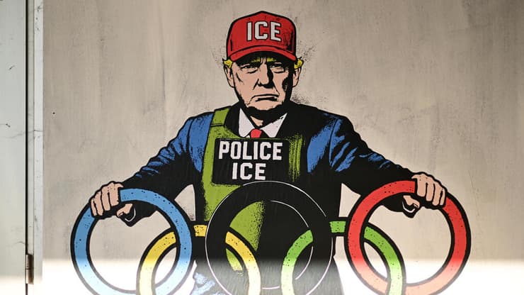 איור דונלד טראמפ אולימפיאדת החורף