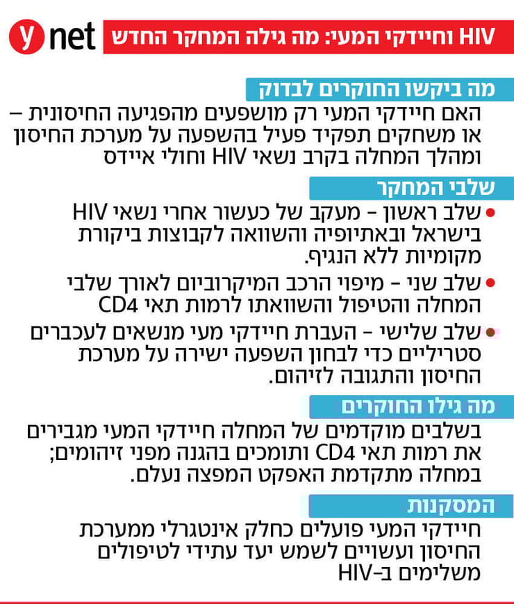 אינפו מחקר ויצמן חיידקי מעי HIV