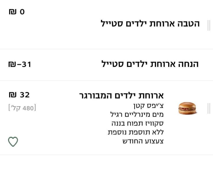 תקלה בחלק משוברי מקדונלד'ס