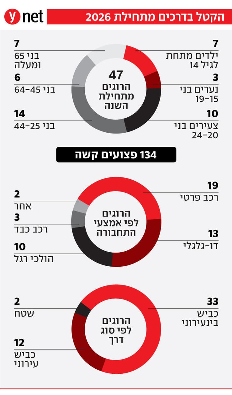 אינפו אינפוגרפיקה תאונות דרכים הגברת אכיפה מספר מספרי ה הרוגים
