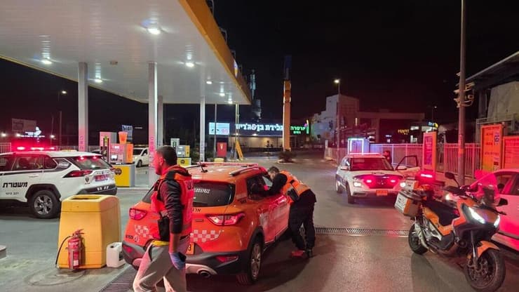 זירת הירי בתחנת דלק ליד יבנה