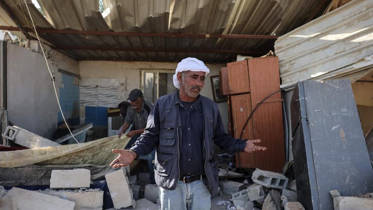 ההרס בעין א-דיוכ באזור יריחו, לאחר שמתנחלים תקפו את התושבים במקום