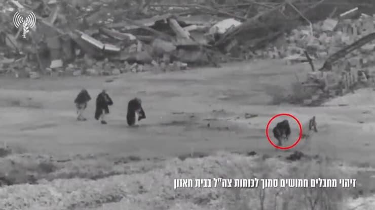 תיעוד: זיהוי וחיסול המחבלים מחוץ לפיר מנהרה בבית חאנון