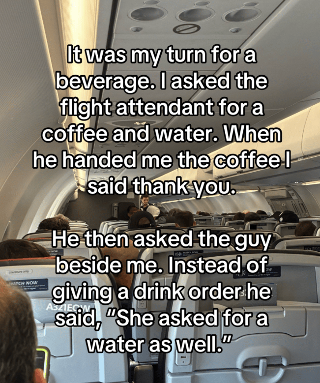 תקציר האירועים (@elanacarter/TikTok) המשפט שגרם לנוסעת להסתחרר מהנוסע שלצדה