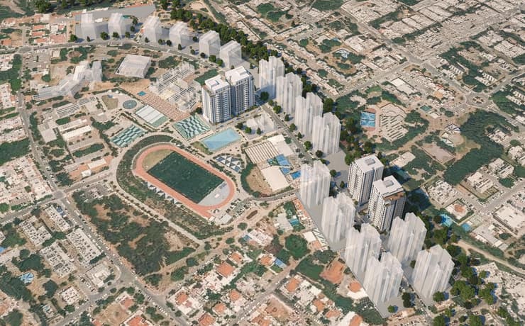 מתחם האלון ביבנה המיועד לפינוי בינוי 