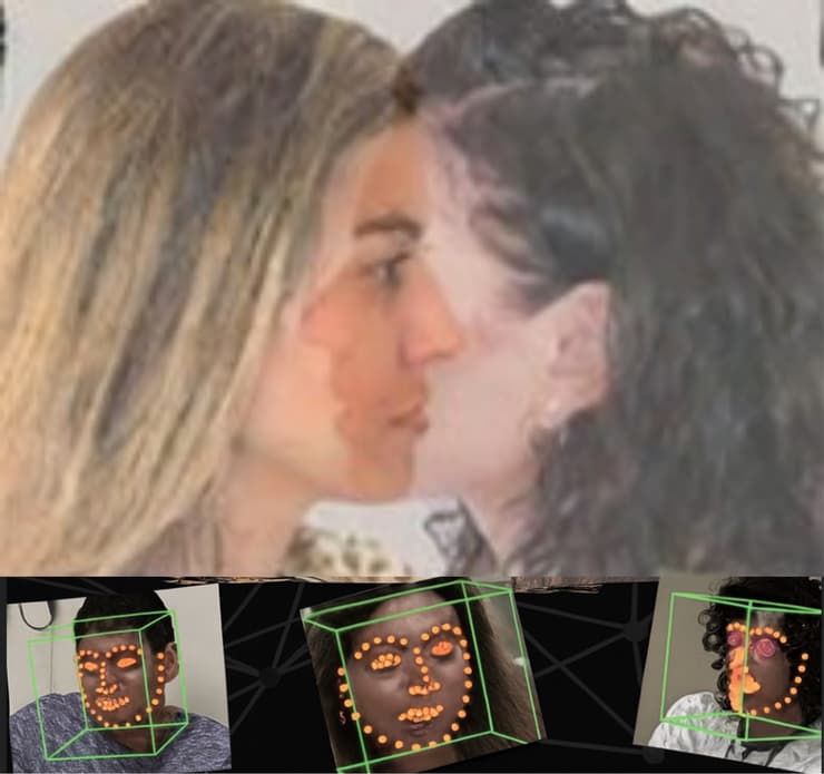 ניתוח הבעות פנים (צילום: פרופ' סיגל זלכה-מנו, המעבדה לפסיכותרפיה, אוניברסיטת חיפה) ניתוח הבעות פנים