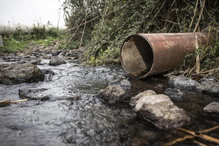 הצינור בעין דבשה (צילום: גיל נחושתן) הצינור בעין דבשה