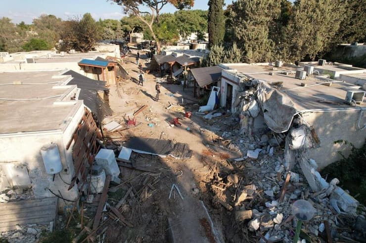 הריסות הבתים בשכונה אחרי 7 באוקטובר