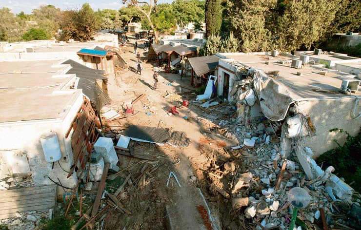 ההריסות בקיבוץ