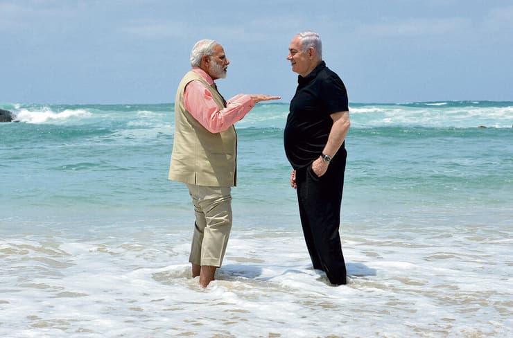 נתניהו ומודי בישראל ב־2017 | צילום: קובי גדעון, לע"מ