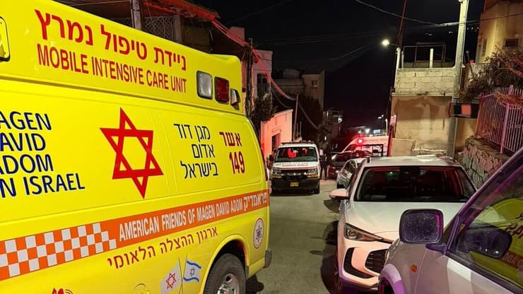 זירת הרצח לפני יומיים בראמה שבגליל (צילום: תיעוד מבצעי מד"א ) זירת הירי בגליל