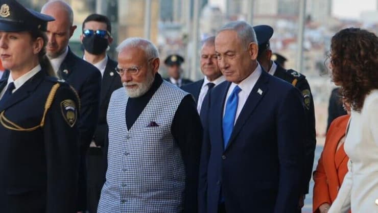 צילום: מארק ישראל סלם/הג'רוזלם פוסט טקס קבלת פנים לראש ממשלת הודו נרנדרה מודי בכנסת