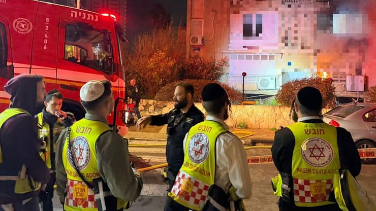 צילום: תיעוד מבצעי מד"א זירת השריפה בנתניה