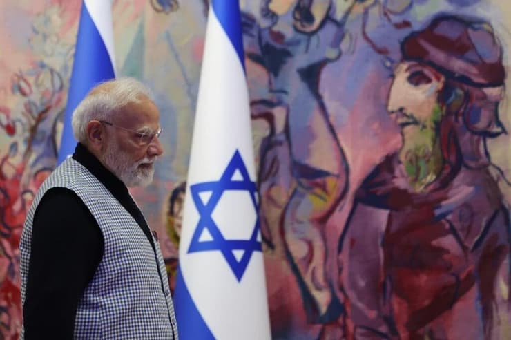 צילום: מארק ישראל סלם/הג'רוזלם פוסט טקס קבלת פנים לראש ממשלת הודו נרנדרה מודי בכנסת