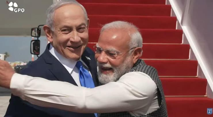 טקס קבלת פנים של ראש ממשלה הודו  נרנדרה מודי, בנתב"ג