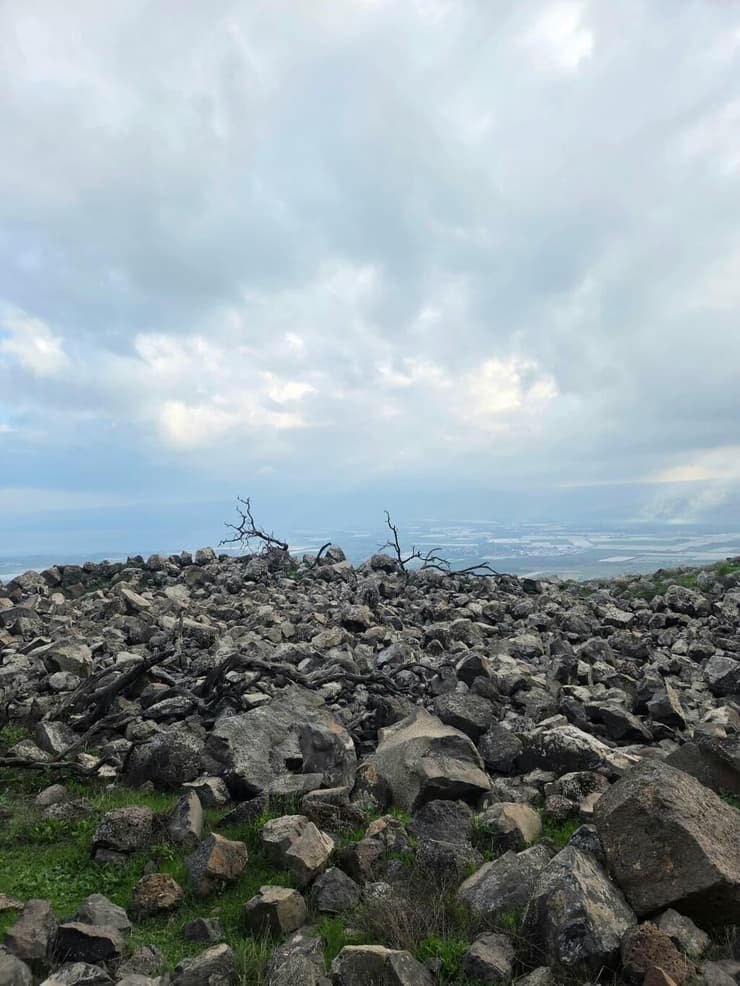 הפסגה מלאה בבולדרים