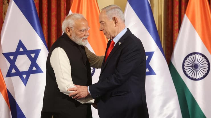 פגישתם של נתניהו ומודי