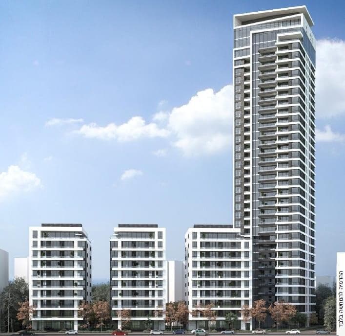 הדמיית מיזם התחדשות עירונית במרכז נתניה