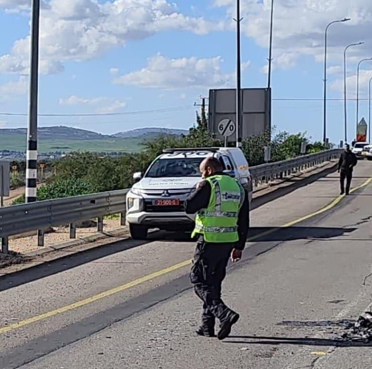זירת התאונה בכביש 768