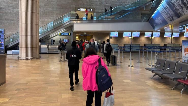 נתב"ג, הבוקר (צילום: מאיר תורג'מן ) מרחב מוגן בנתב"ג