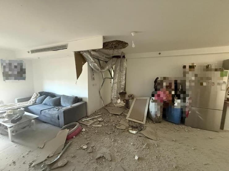 הבניין בטירת כרמל (צילום: מד"א) נפילה בטירת כרמל