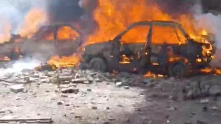 רכב שנפגע בתקיפה בטהרן (צילום: Social Media/via REUTERS) טהרן