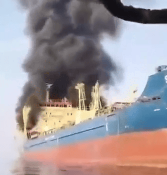 איראן טוענת כי התקיפה מכלית שניסתה לחצות את מצר הורמוז מכלית ספינה ש איראן טוענת כי התקיפה כשניסתה לחצות את מצר הורמוז