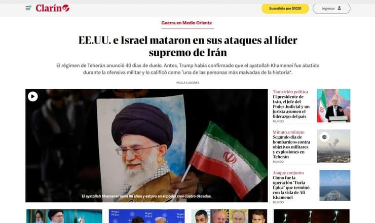 סיקור חיסול חמינאי בתקשורת הבינלאומית