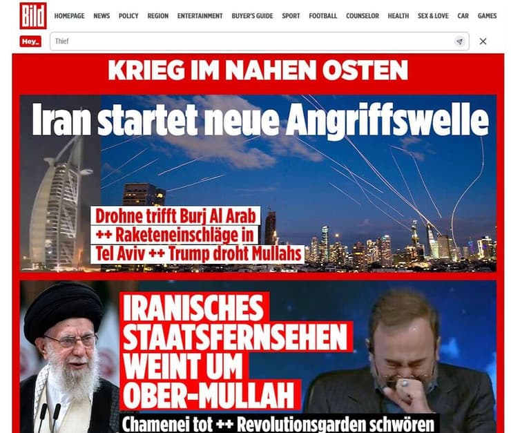 סיקור חיסול חמינאי בתקשורת הבינלאומית