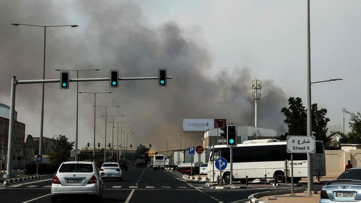 אחת מהתקיפות האיראניות על אבו דאבי (צילום: AFP) פגיעה באבו דאבי