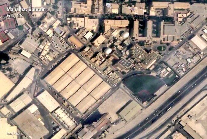 תמונות לוויין מהנזק אחרי התקיפות האיראניות בבחריין