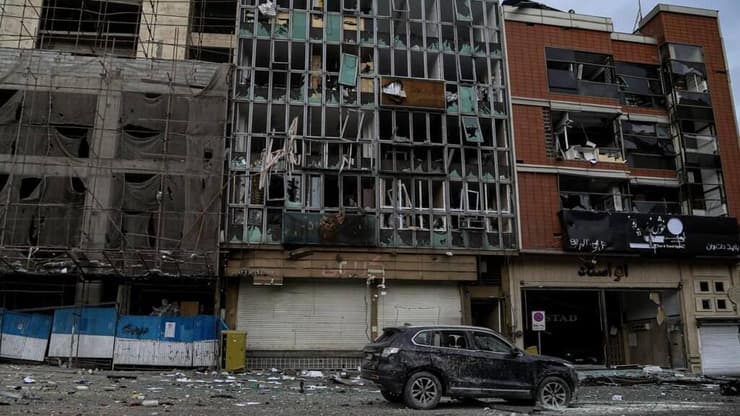 הרס בטהרן אחרי התקיפות היום הרס התקיפות בטהרן