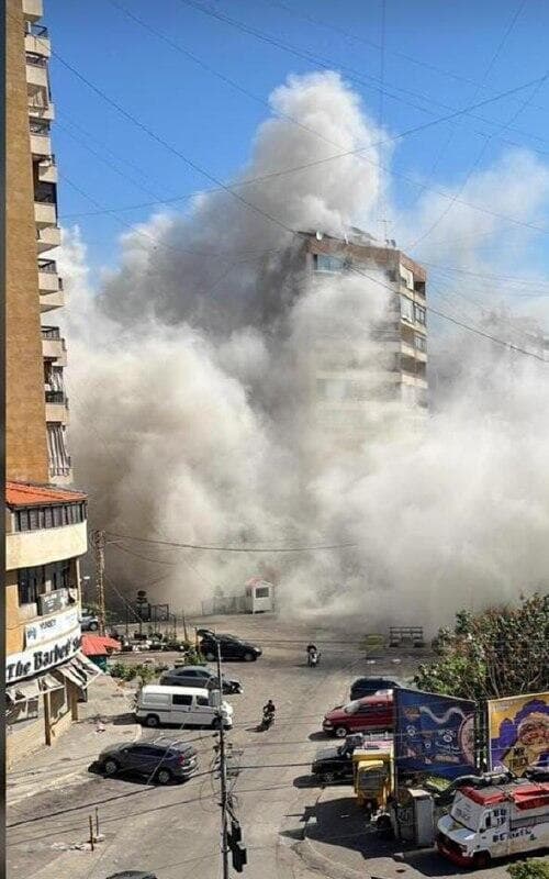 תקיפה בדאחייה בביירות תקיפה בדאחייה