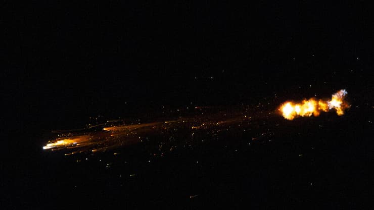 יירוט בשמי הקריות (צילום: גיל נחושתן) יירוט בשמי הקריות