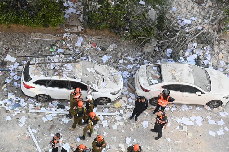 צילום: קובי קואנקס זירה הנפילה ברמת גן
