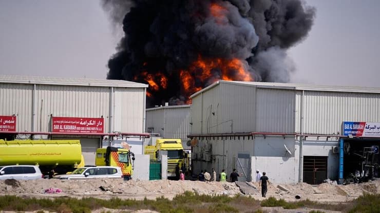 פגיעה איראנית באחד המפעלים בשארג'ה, איחוד האמירויות