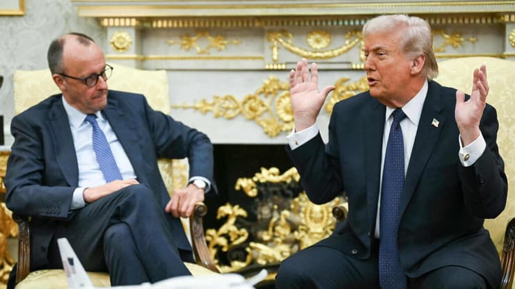 דונלד טראמפ וקנצלר גרמניה פרידריך מרץ בבית הלבן