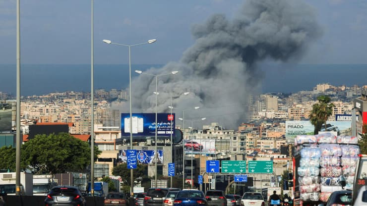 עשן בדרום ביירות