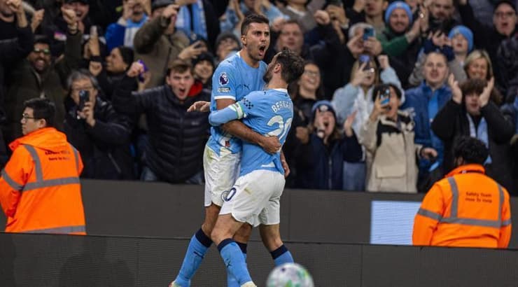 ברנרדו סילבה ורודרי חוגגים (IMAGO) ברנרדו סילבה ורודרי חוגגים