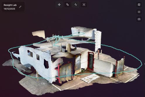 שרטוט AI של מבנה על ידי מערכת ריסייט. "כמו במשחק Doom"