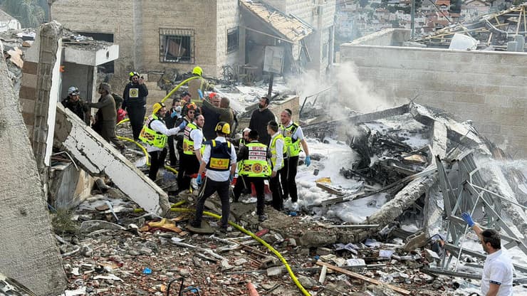 זירת הנפילה בבית שמש (קרדיט: תיעוד מבצעי מד״א) זירת הנפילה בבית שמש