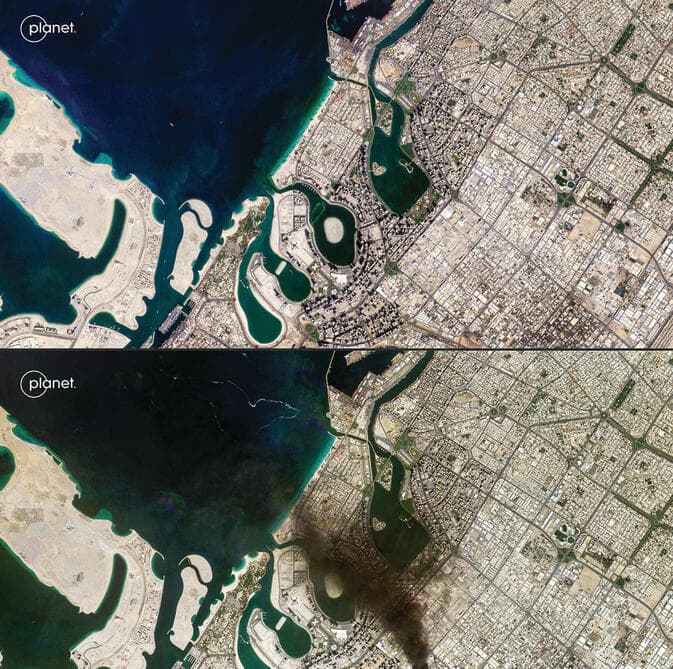 דובאי לאחר תקיפה של טיל איראני | צילום: אי-אף-פי