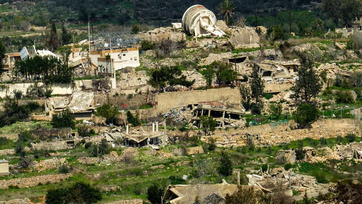 הרס בצידו הלבנוני של הגבול