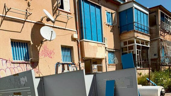 הבתים שניזוקו ברחוב דניאל בבת ים