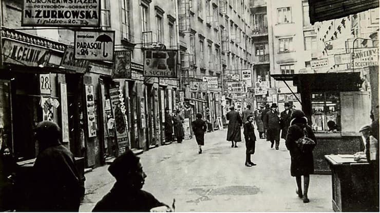 רחוב נאלבקי בוורשה, 1932 | צילום: מוזיאון ישראל, ירושלים