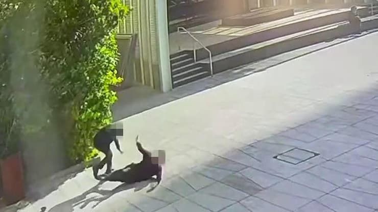 מתוך תיעוד הדקירה ברמת גן (צילום: שימוש לפי סעיף 27א בחוק זכויות יוצרים) תיעוד רגעי הדקירה ברמת גן