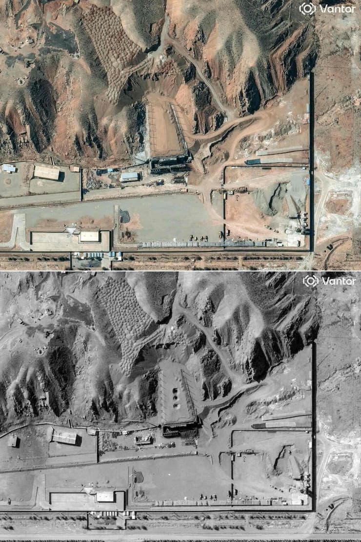 בנזק במתקן, חודש מרץ (צילום: AFP PHOTO / Satellite image ©2026 Vantor) תמונות לווין שמציגות את ההרס במתקן טלקאן באיראן